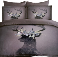 Комплект постельного белья Arya Digital Deer / 8680943233936 (200x220, серый) - 