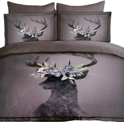 Комплект постельного белья Arya Digital Deer / 8680943233936 (200x220, серый)
