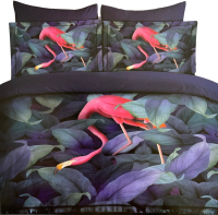 Комплект постельного белья Arya Digital Flamingo / 8680943233950 (200x220, зеленый) - 