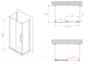 Миниатюра изображения товара Душевой уголок Abber Schwarzer Diamant AG30100BH-S75B-S75B