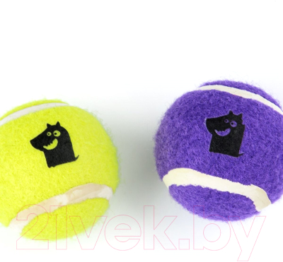 Набор игрушек для собак Mr. Kranch Теннисный мяч / MKR000250 (2шт, желтый/фиолетовый)