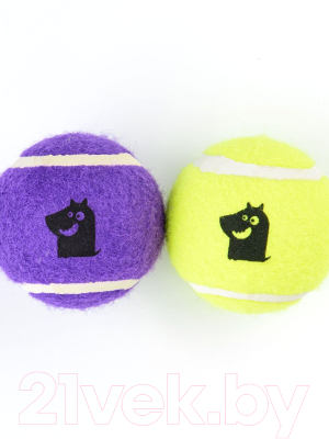 Набор игрушек для собак Mr. Kranch Теннисный мяч / MKR000263 (2шт, желтый/фиолетовый)