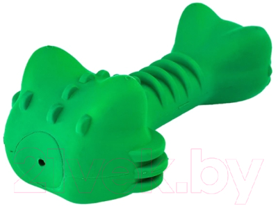 Игрушка для собак Mr. Kranch Крокодил с пищалкой / MKR000201 (с ароматом курицы, зеленый)