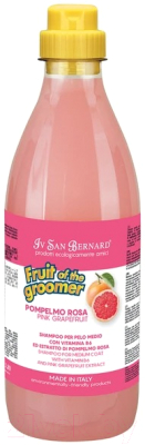 Шампунь для животных Iv San Bernard Fruit Of The Groomer Pink Grapefruit для средней длины (1л)