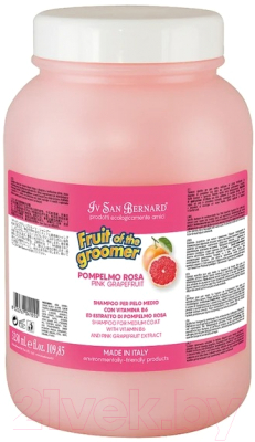 Шампунь для животных Iv San Bernard Fruit Of The Groomer Pink Grapefruit для средней длины (3.25л)