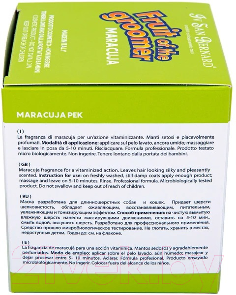 Маска для животных Iv San Bernard Fruit Of The Groomer Maracuja для длинной шерсти