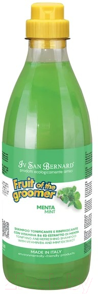 Шампунь для животных Iv San Bernard Fruit Of The Groomer Mint для любого типа шерсти