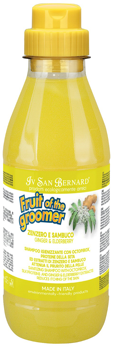 Шампунь для животных Iv San Bernard Fruit of the Groomer Ginger&Elderbery против раздражений (500мл)