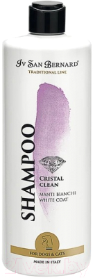 Шампунь для животных Iv San Bernard Traditional Line Cristal Clean для устранения желтизны шерсти (500мл)