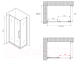Миниатюра изображения товара Душевой уголок Abber Schwarzer Diamant AG30100H-S60