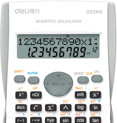 Калькулятор Deli Core / D82MS (белый)