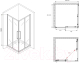 Миниатюра изображения товара Душевой уголок Abber Schwarzer Diamant AG02090BMH