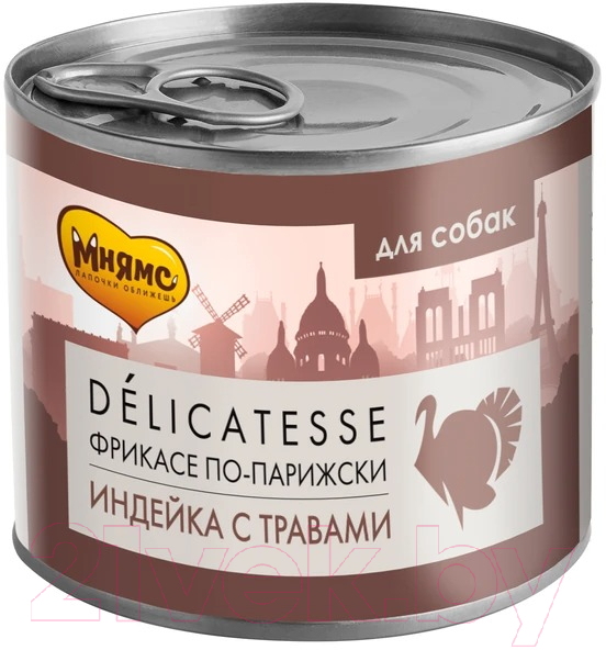 Влажный корм для собак Мнямс Паштет из индейки с травами для всех пород / 170906 (200гр)