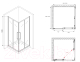 Миниатюра изображения товара Душевой уголок Abber Schwarzer Diamant AG02100BDTH