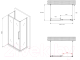 Миниатюра изображения товара Душевой уголок Abber Schwarzer Diamant AG30110BH-S75B-S75B
