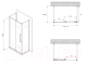 Миниатюра изображения товара Душевой уголок Abber Schwarzer Diamant AG30110BH-S85B-S85B
