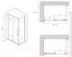 Миниатюра изображения товара Душевой уголок Abber Schwarzer Diamant AG30110BMH-S90BM