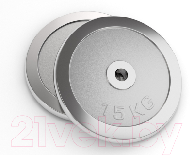 Изображение товара Диск для штанги UNIX Fit d25мм DU15000CE (15кг, хром)