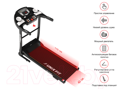 Изображение товара Электрическая беговая дорожка UNIX Fit ST-510T / TDST510T