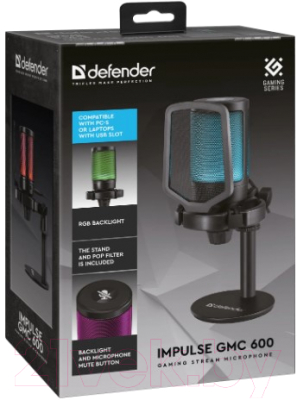 Микрофон Defender Impulse GMC 600 USB RGB / 64660