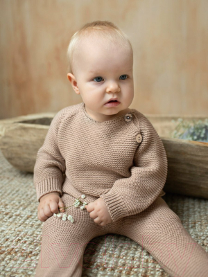 Комплект одежды для малышей Amarobaby Pure Love Set / AB-OD23-PLS11/03-68 (бежевый, р.68)