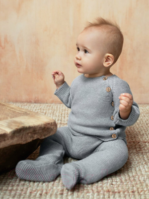 Комплект одежды для малышей Amarobaby Pure Love Set / AB-OD23-PLS11/11-56 (серый, р.56)
