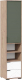 Шкаф-пенал ТриЯ Лео комбинированный (гикори джексон/белый матовый/дымчатый зеленый) - 