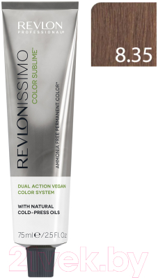 Крем-краска для волос Revlon Professional Revlonissimo Color Sublime Vegan тон 8.35 (75мл)
