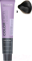 Крем-краска для волос Revlon Professional Color Excel 3 (70мл, темно-коричневый) - 