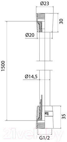 Душевой шланг IDDIS 04P15BCi19