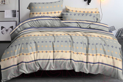 Комплект постельного белья PANDORA №6019-4 Евро-стандарт (полисатин)