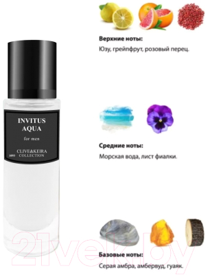 Парфюмерная вода Clive&Keira Invitus Aqua For Men 1093 (30мл)