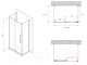 Миниатюра изображения товара Душевой уголок Abber Schwarzer Diamant AG30150BH-S75B-S75B