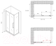 Миниатюра изображения товара Душевой уголок Abber Schwarzer Diamant AG30170BMH-S90BM