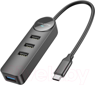 USB-хаб Borofone DH5 4в1 Type-C в USB3.0+USB2.0x3 (0.2м)