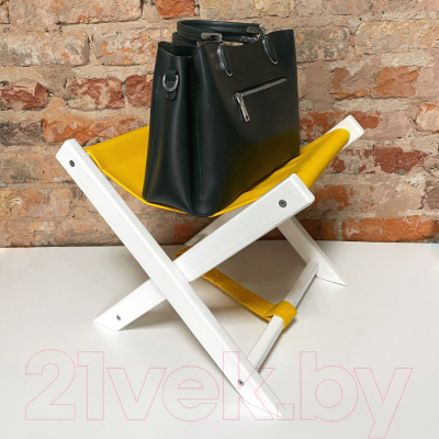 Подставка для сумки ОМурМебель Латте 411 (желтый глянец, экокожа)