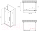 Миниатюра изображения товара Душевой уголок Abber Schwarzer Diamant AG30170MH-S50M-S50M