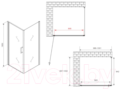 Душевой уголок Abber Sonnenstrand AG04100-S100