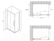 Миниатюра изображения товара Душевой уголок Abber Schwarzer Diamant AG30170MH-S60M