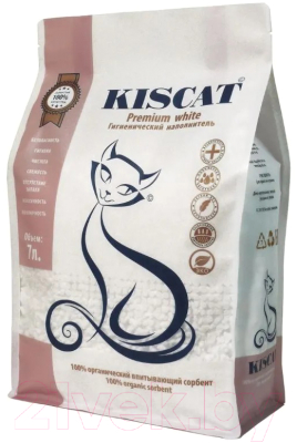 Наполнитель для туалета Kiscat Premium White (7л)