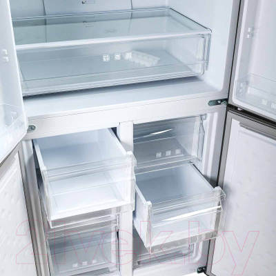 Холодильник с морозильником Centek CT-1750 NF Beige Inverter  