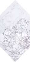 Декоративная плитка Tubadzin D-Dekor Scienny Rochelle Fleur Form (148x225) - 