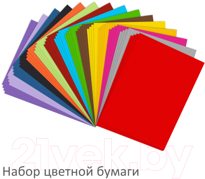 Набор цветной бумаги и картона Brauberg 115088