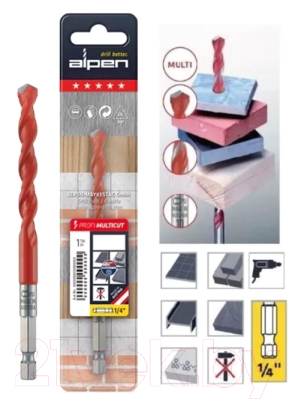 Сверло ALPEN Profi Multicut 10мм / 27201000100