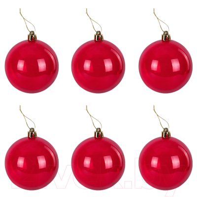 Набор шаров новогодних Золотая сказка Eden Colors / 591978 (24шт, красный/жемчужный)