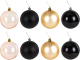 Набор шаров новогодних Золотая сказка Eden Colors / 591983 (8шт, золото/черный) - 