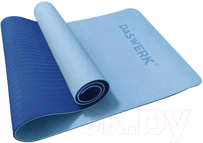 Коврик для йоги и фитнеса Daswerk 680033 (голубой/синий)