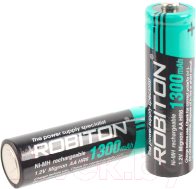 Комплект аккумуляторов Robiton R6 AA Ni-MH 1300mAh DECT (2шт)