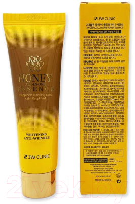 Эссенция для лица 3W Clinic Honey All-In-One Essence Whitening Anti-Wrinkle Медовая (60мл)