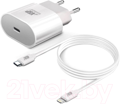 Зарядное устройство сетевое BoraSCO USB Type-C, Power Delivery 20Вт + кабельType-C / 50636